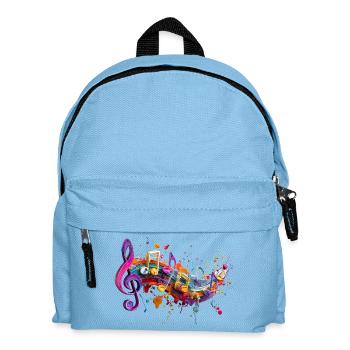 Color Magic Melodies Motenschlüssel Illustration - Kids' Backpack - light blue - Front