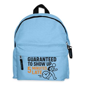 Guaranteed to show up 5 minutes late - Kids' Backpack - light blue - Front