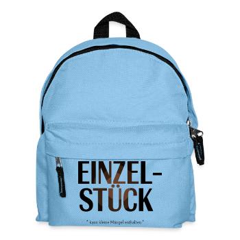 Einzelstück Kann Kleine Mängel Enthalten Humorvoll - Kinder Rucksack - Hellblau - Vorne