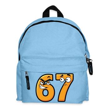 6 7 Memes – Angry & Sad Numbers - Kids' Backpack - light blue - Front