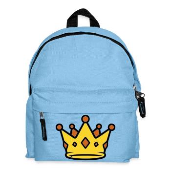 Goldene König Krone Juwelen Vektor - Kinder Rucksack - Hellblau - Vorne