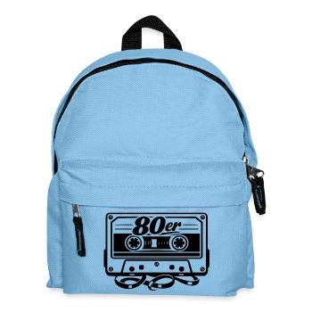 80er Kassette Retro - Kinder Rucksack - Hellblau - Vorne