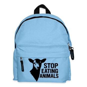 Alpaca Stop Eating Animals - Kids' Backpack - light blue - Front