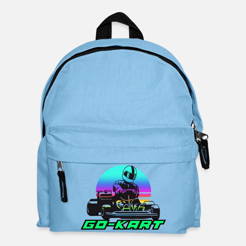 Go kart - Kids' Backpack - light blue