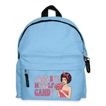 I Can Buy Myself Candy – Retro Pop-Art Design - Kinder Rucksack - Hellblau - Vorne