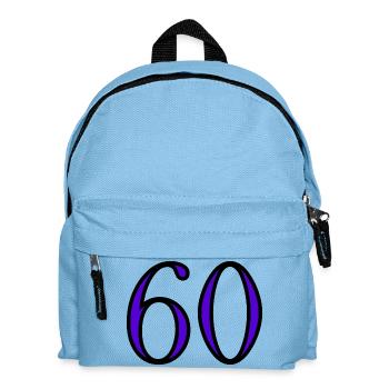 60. 60 YEARS. 60th ANNIVERSARY. 60TH BIRTHDAY. - Kids' Backpack - light blue - Front