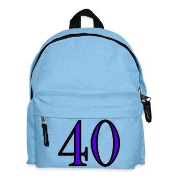 40. 40 ANS. 40e ANNIVERSAIRE. ANNIVERSAIRE 40 ANS. - Sac à dos Enfant - bleu clair - Devant