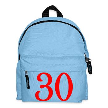 30. 30 ANS. 30e ANNIVERSAIRE. ANNIVERSAIRE 30 ANS. - Sac à dos Enfant - bleu clair - Devant