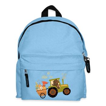 Train d’aventure en tracteur animal - Sac à dos Enfant - bleu clair - Devant