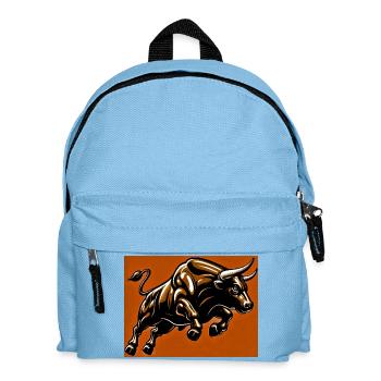 Stier - Kinder Rucksack - Hellblau - Vorne