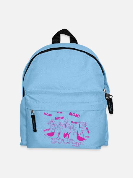 Funny Seagull Mom Mom Ocean Life Mother's Day Bird - Kids' Backpack - light blue