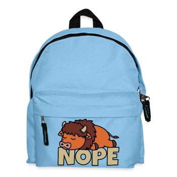 Nope Not Today Lazy Bison Bison - Kids' Backpack - light blue - Front
