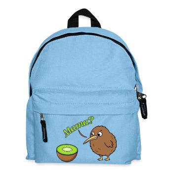 Maman Kiwi Oiseau Drôle Kiwi Fruit Nouvelle-Zélande - Sac à dos Enfant - bleu clair - Devant