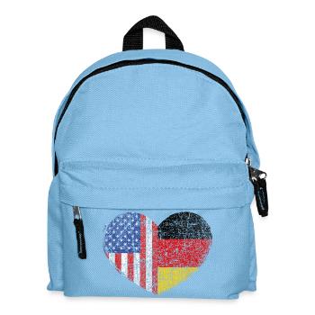 Heart Flag USA-Germany - Kids' Backpack - light blue - Front