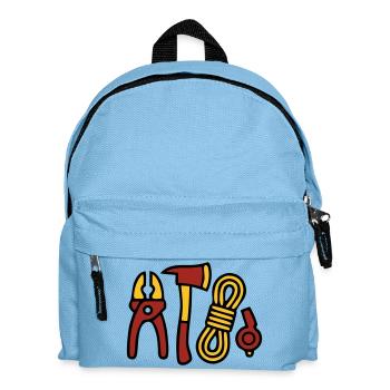 Fire Brigade Tool Graphics - Kids' Backpack - light blue - Front