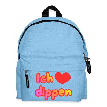 Ich liebe dippen - Kinder Rucksack - Hellblau - Vorne