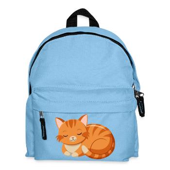 Chat adorable mignon - Sac à dos Enfant - bleu clair - Devant