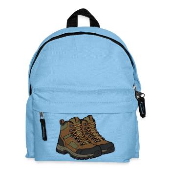 Illustration de chaussures de randonnée en plein air - Sac à dos Enfant - bleu clair - Devant