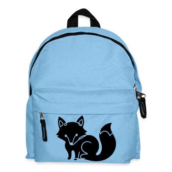 Fox Silhouette – Forest Animal Minimal Motif - Kids' Backpack - light blue - Front