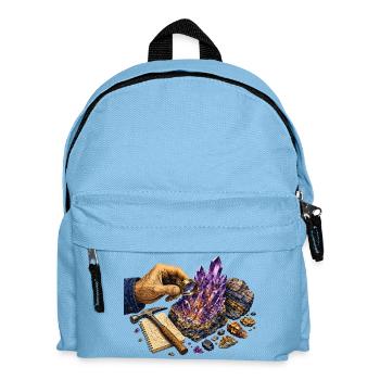 Geologie und violette Geoden - Kinder Rucksack - Hellblau - Vorne