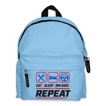 Eat sleep sim race repeat for sim racing fans - Kids' Backpack - light blue - Front