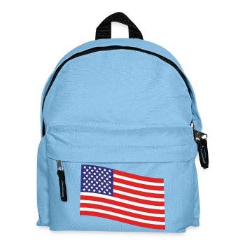 Flagge der Vereinigten Staaten - Kinder Rucksack - Hellblau - Vorne