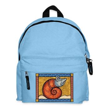 Testudo: Die mittelalterliche Schnecke... Wahrscheinlich - Kinder Rucksack - Hellblau - Vorne