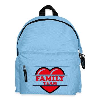 Family Team (Familie / Herz / Liebe / Love / R 2C) - Kinder Rucksack - Hellblau - Vorne