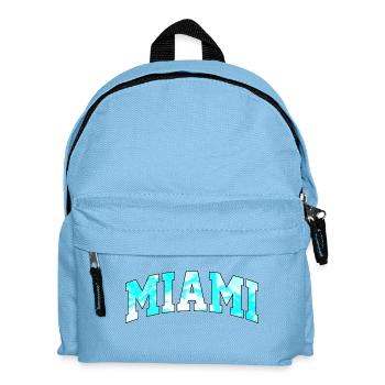 Miami logo: Collegiate design with a tropical vibe - Kids' Backpack - light blue - Front
