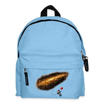 Astronaut in the cosmos with heart balloon - Kids' Backpack - light blue - Front