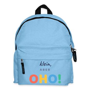Klein, aber OHO! - Kinder Rucksack - Hellblau - Vorne