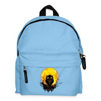 Eule bei Vollmond - Kinder Rucksack - Hellblau - Vorne