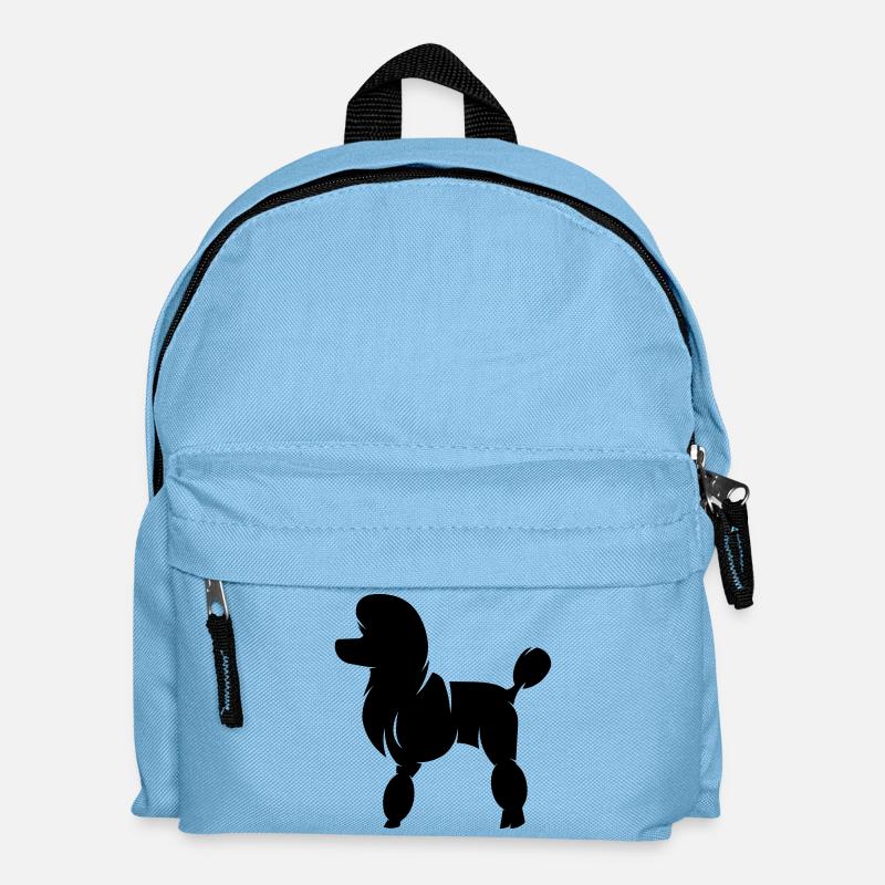 King Poodle Silhouette - Sac à dos Enfant - bleu clair