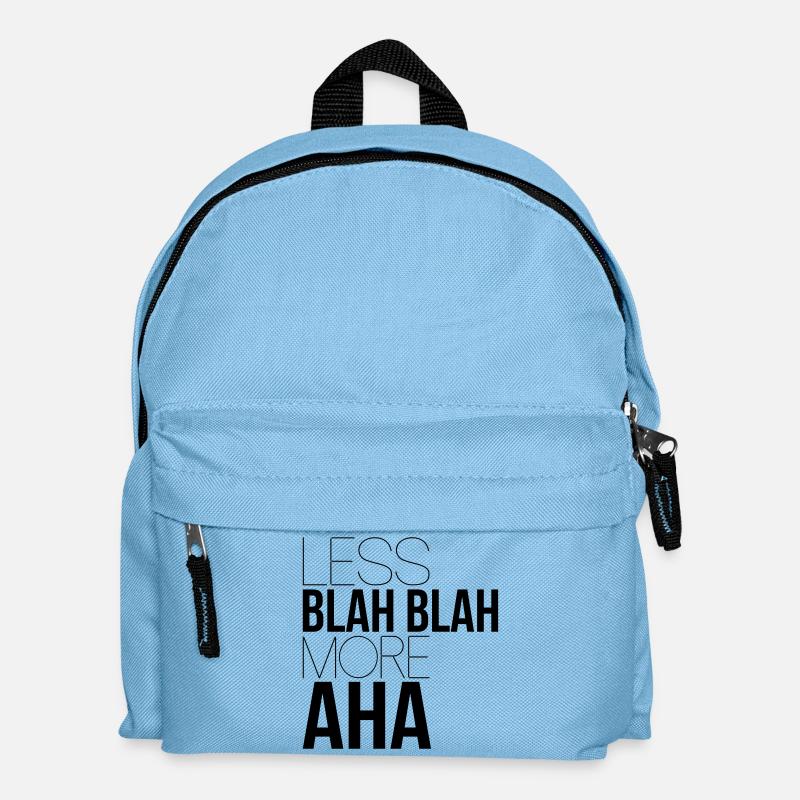 weniger bla bla - Kinder Rucksack - Hellblau