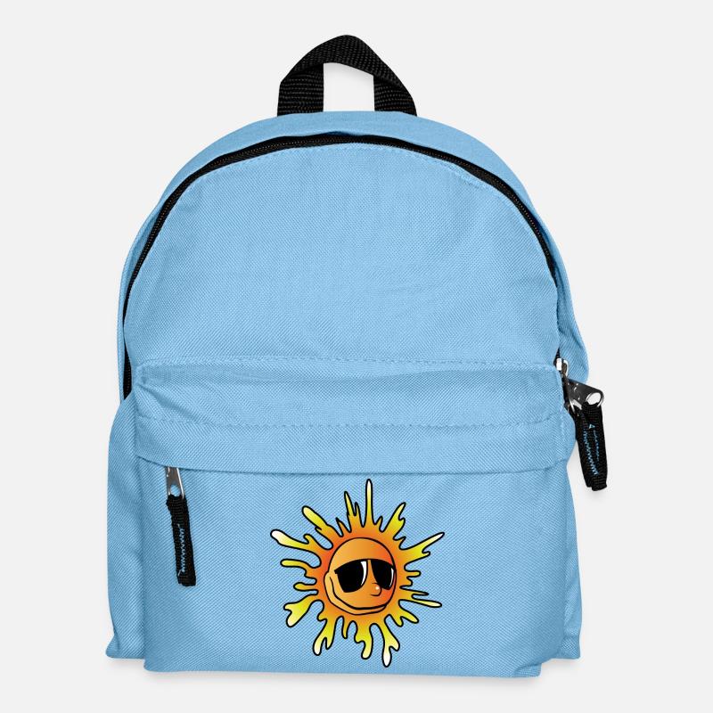 Sonne Comic - Kinder Rucksack - Hellblau