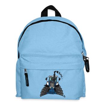 0538 tracteur bleu - Sac à dos Enfant - bleu clair - Devant