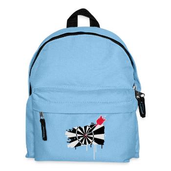 A dartboard with dart - Kids' Backpack - light blue - Front