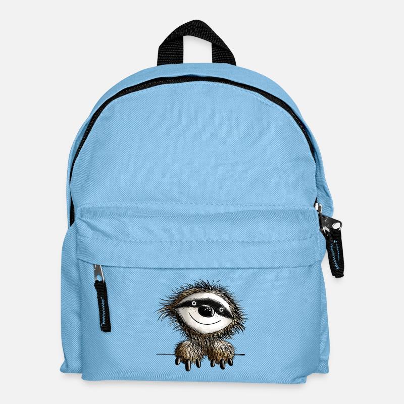Smart Sloth - Sloths - Comic - Fun - Kids' Backpack - light blue
