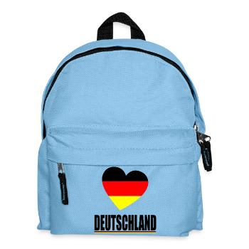 Coeur Allemagne T-Shirt Drapeau allemand cadeau - Sac à dos Enfant - bleu clair - Devant