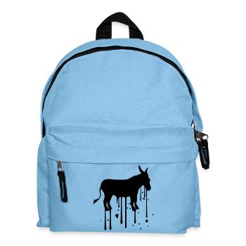 stempel tropfen farbe klecks graffiti spray esel p - Kinder Rucksack - Hellblau - Vorne