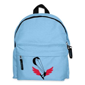 Kitesurfen / Kitesurfer / Kiteboarden / Kitesurf - Kinder Rucksack - Hellblau - Vorne