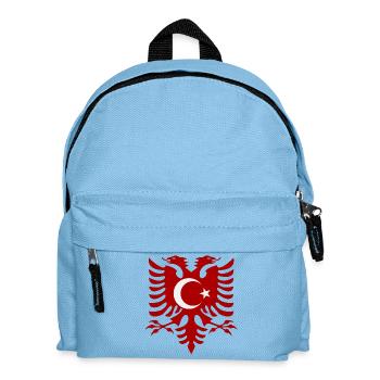 Albanien Türkei Flagge - Kinder Rucksack - Hellblau - Vorne