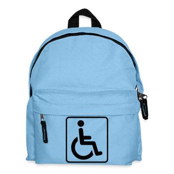 Wheelchair symbol for the disabled # - Kids' Backpack - light blue - Front