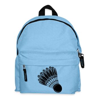 Badminton Federball Zeichnung - Kinder Rucksack - Hellblau - Vorne