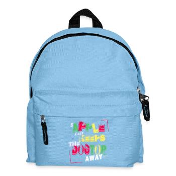 Une pomme par jour éloigne le médecin - Sac à dos Enfant - bleu clair - Devant