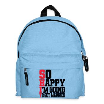 Funny Bachelor Party Engagement Wedding Married - Kids' Backpack - light blue - Front