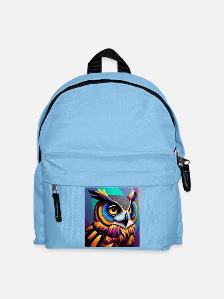 Eule - Kinder Rucksack - Hellblau