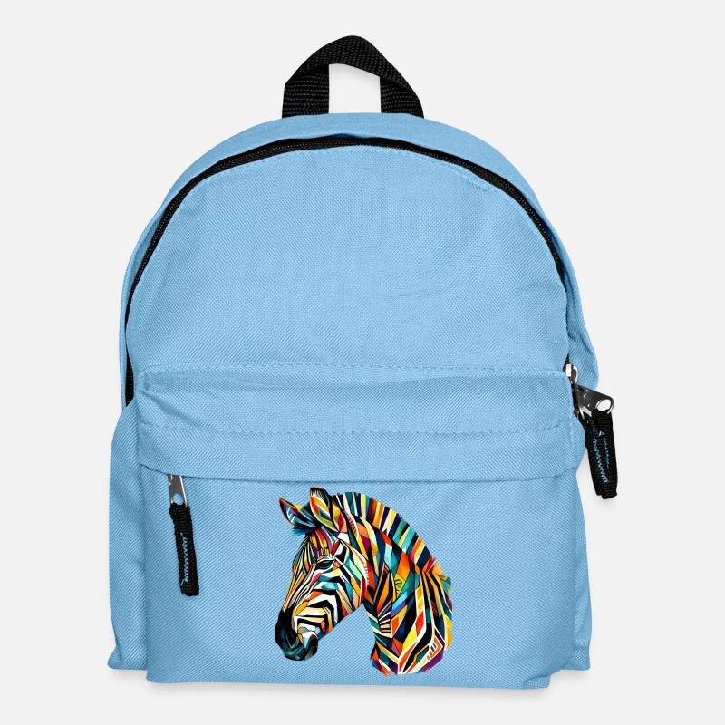 Zebra - Kinder Rucksack - Hellblau