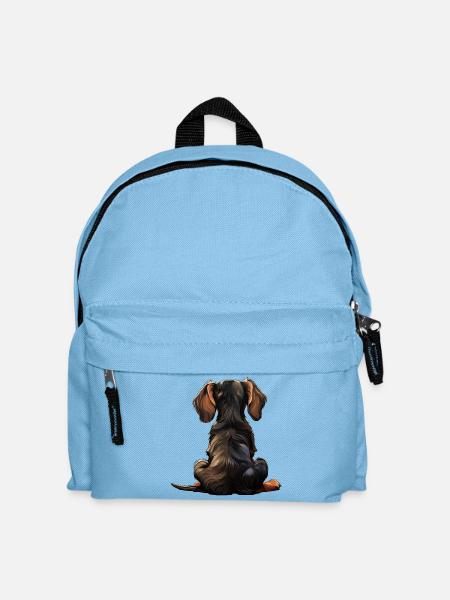 Dackel - Kinder Rucksack - Hellblau