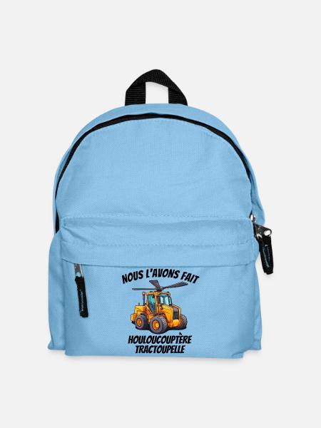 chantier, travaux, chef de chantier - Sac à dos Enfant - bleu clair
